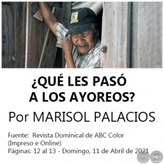 QU LES PAS A LOS AYOREOS? - Por MARISOL PALACIOS - Domingo, 11 de Abril de 2021
